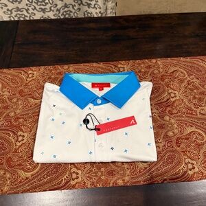 Redvanly Men’s XL Savile Bright White Performance Polo MSRP $110